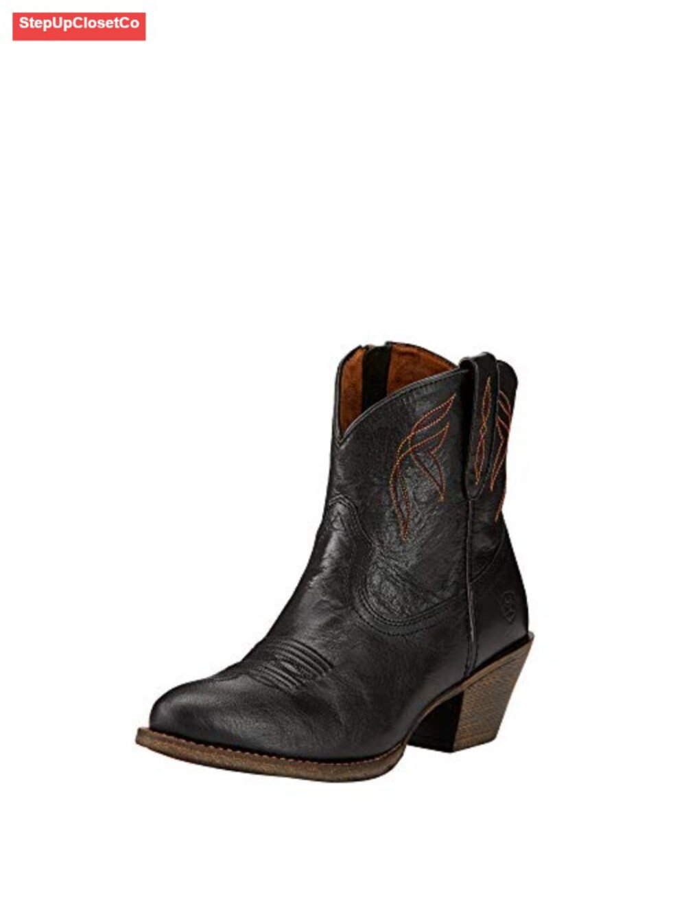 Full-Grain Leather Western Work Boot Round Toe Calf High